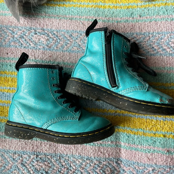Toddler Doc Martens - Sparkly Teal - Picture 3 of 6